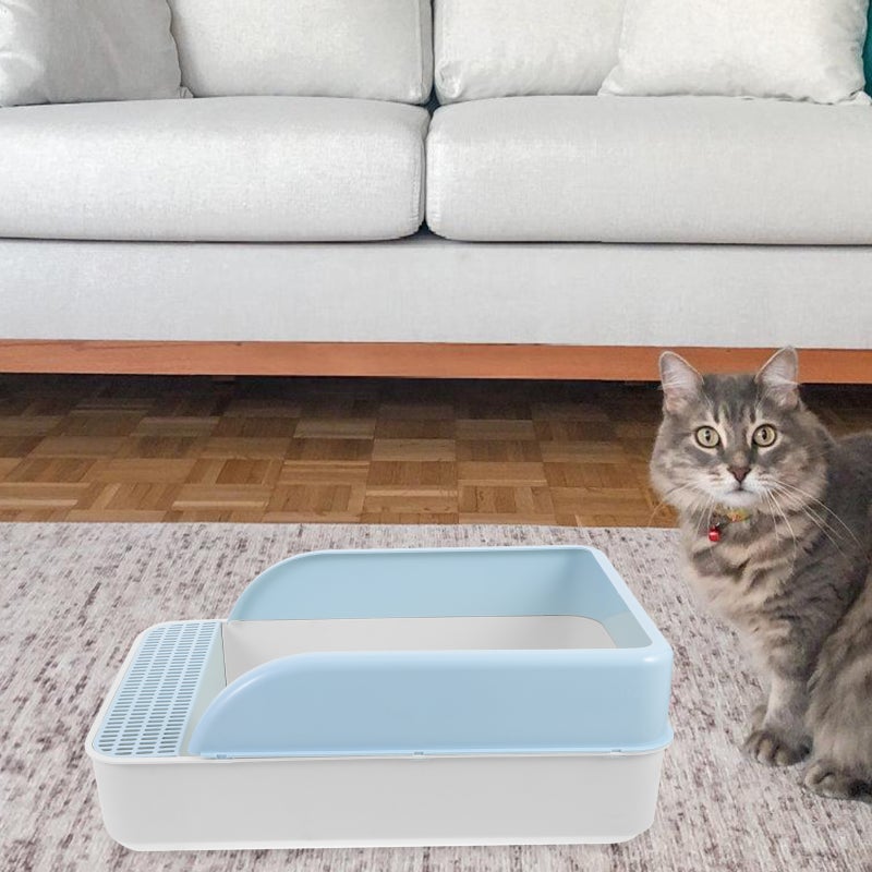 🏠 صندوق فضلات صغير مفتوح للقطط بتصميم مضاد للانسكاب للاستخدام المنزلي - Image 2