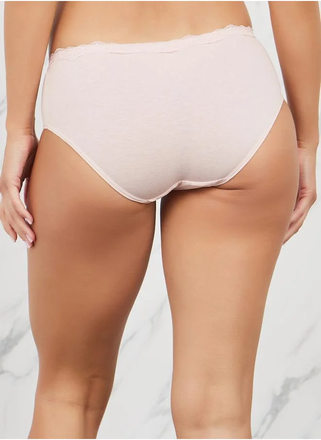 Styli Pack of 3 - Solid Lace Trim Shorts