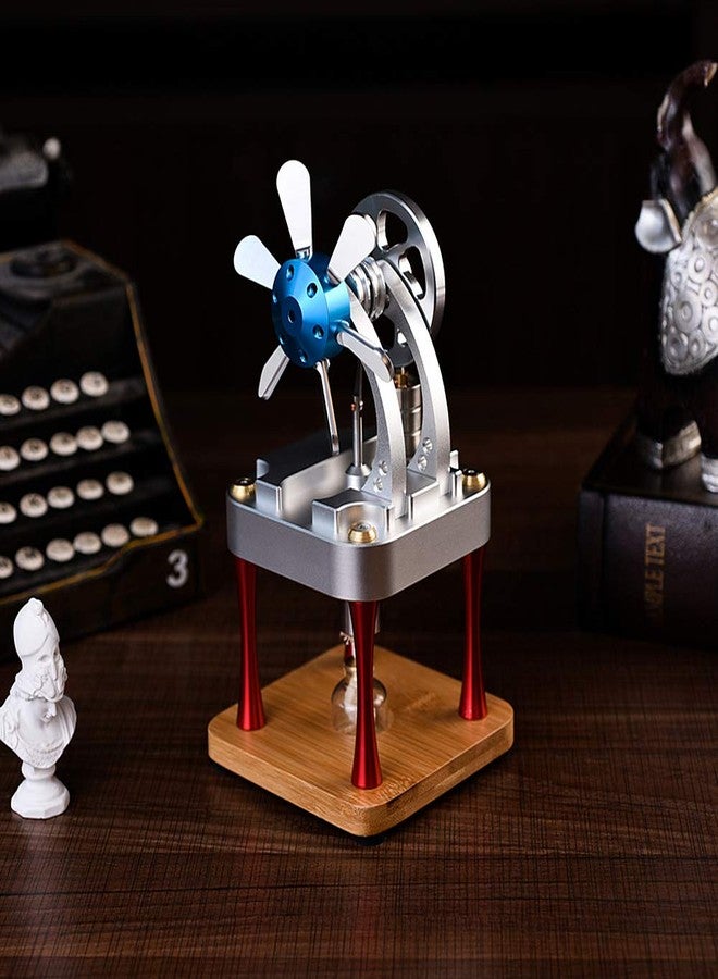 Sunnytech Hot Air Stirling Engine Motor Model Science Physics Toy Home Office Desk Decor Kit M16-CF - Image 5