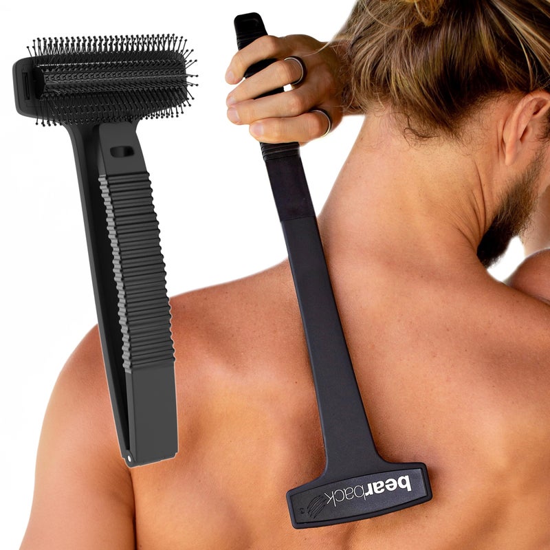 bearback خدش الظهر من بيرباك للرجال والنساء مع مقبض قابل للطي وآمن على البشرة وشعيرات قابلة للتمديد وسهلة التنظيف مصممة بواسطة شركة صغيرة في الولايات المتحدة