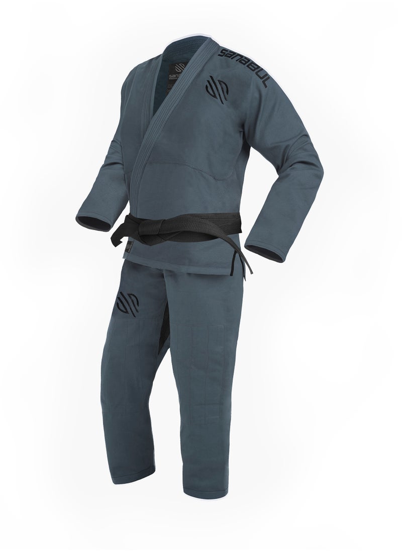 Sanabul  Sanabul Essential BJJ Gi for Men | Brazilian Jiu Jitsu Gi BJJ | Lightweight, Preshrunk Cotton Fabric | IBJJF Approved (Grey, A4)  - Image 1