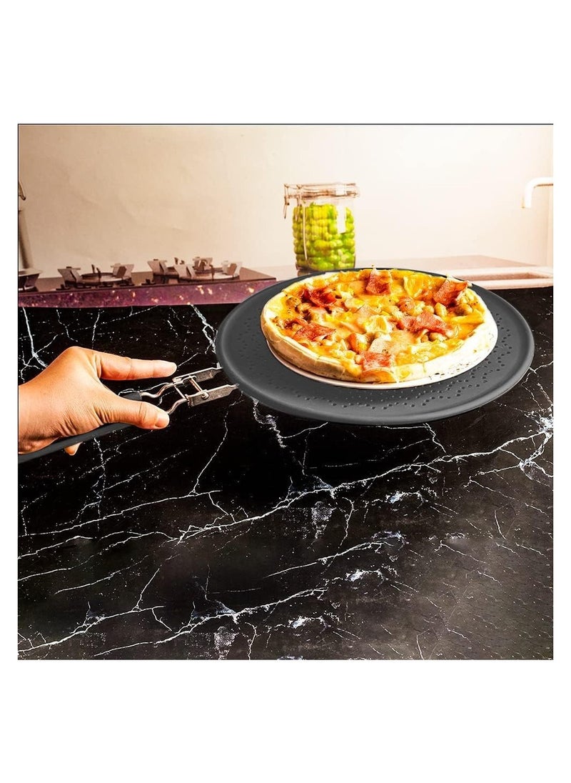 SYOSI Silicone Grease Splatter Screen for Frying Pan Oil Splash Guard with Foldable Handle Silicone Splash Guard for Frying Pan Oil Splatter Guard Non-Stick Drain Board Strainer for Cooking Frying  - Image 3