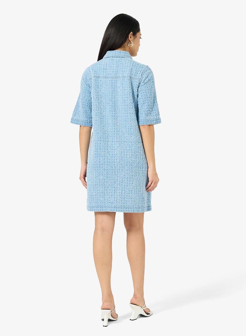 ONLY Onlbelle Boucleshort Sleeve Denim Dress - Image 2