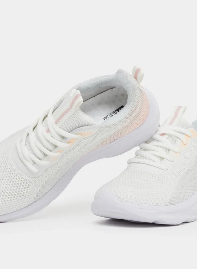 Styli Styli Textured Mesh Lace Up Sneakers