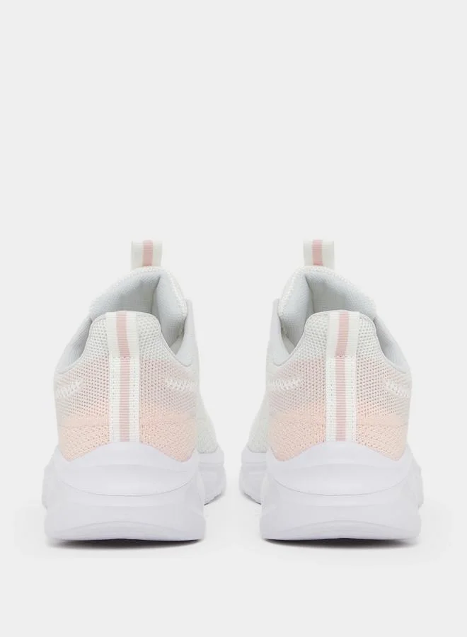 Styli Styli Textured Mesh Lace Up Sneakers
