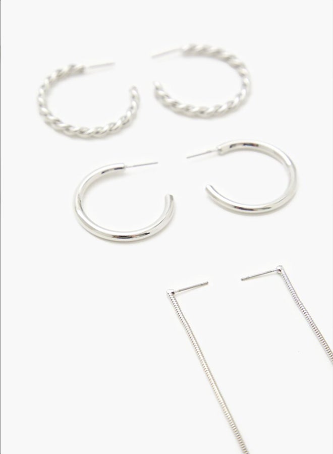 FOREVER 21 Twisted Hoop & Duster Earring Set  - Image 4