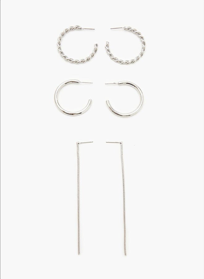 FOREVER 21 Twisted Hoop & Duster Earring Set  - Image 3