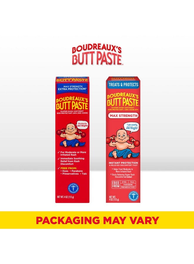 Boudreaux's Butt Paste Maximum Strength Diaper Rash Ointment, 4 Ounce , (Pack Of 3) - Image 2