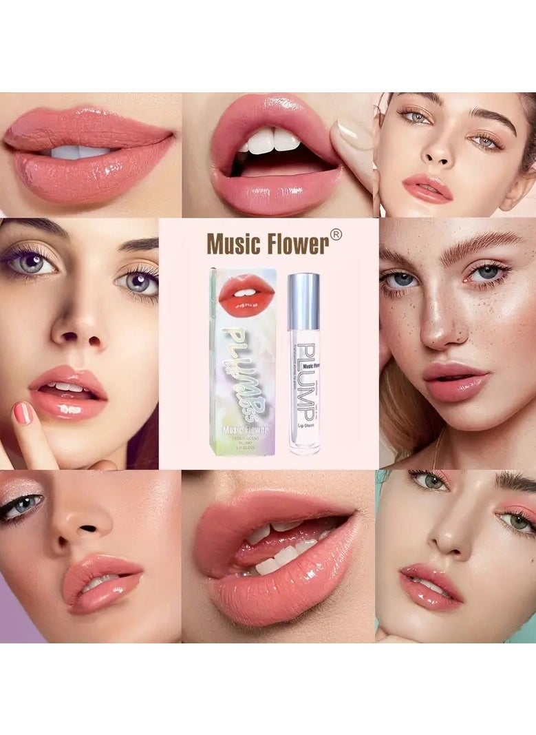 Music Flower - Charming Smudge Proof Lip Plumper Lip Gloss: Shiny Liquid Lipstick and Nourishing Lip Stain - Image 1