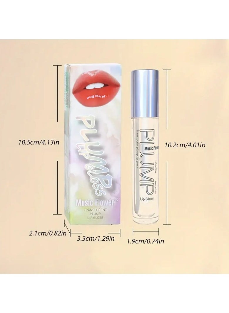 Music Flower - Charming Smudge Proof Lip Plumper Lip Gloss: Shiny Liquid Lipstick and Nourishing Lip Stain - Image 1