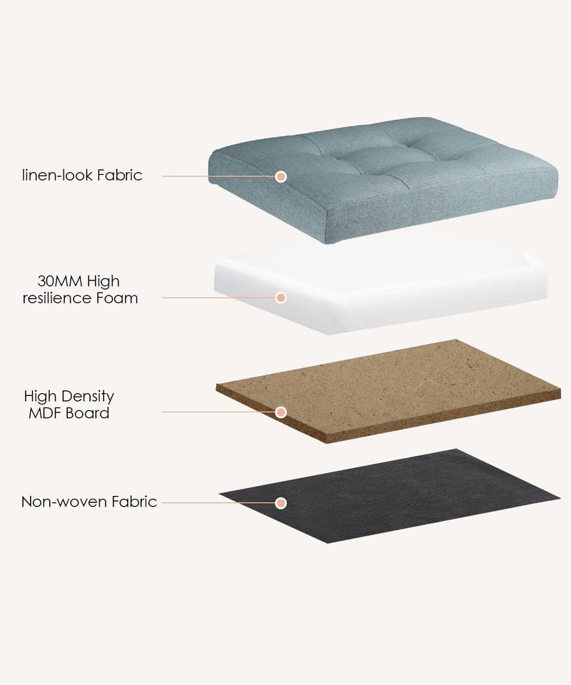 Docvania Ottoman Storage Ottoman Foot Rest Stool Foldable Bench with Storage Student Dormitory Bedroom and Entryway 16 X 12 X 12 - Image 5