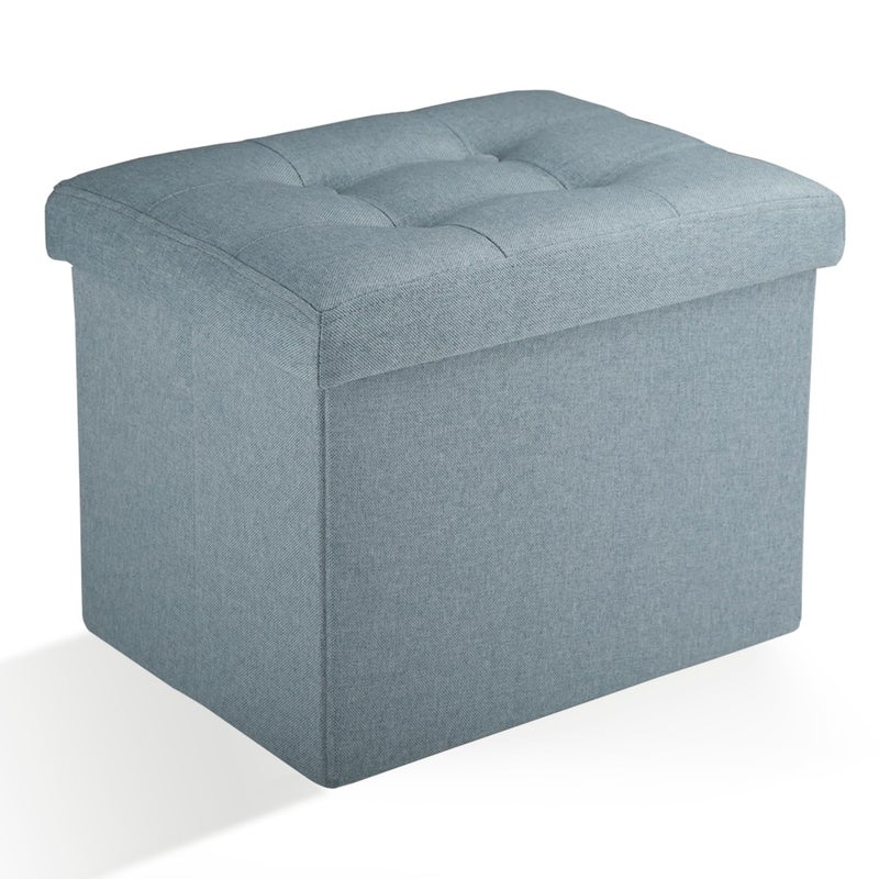 Docvania Ottoman Storage Ottoman Foot Rest Stool Foldable Bench with Storage Student Dormitory Bedroom and Entryway 16 X 12 X 12 - Image 1