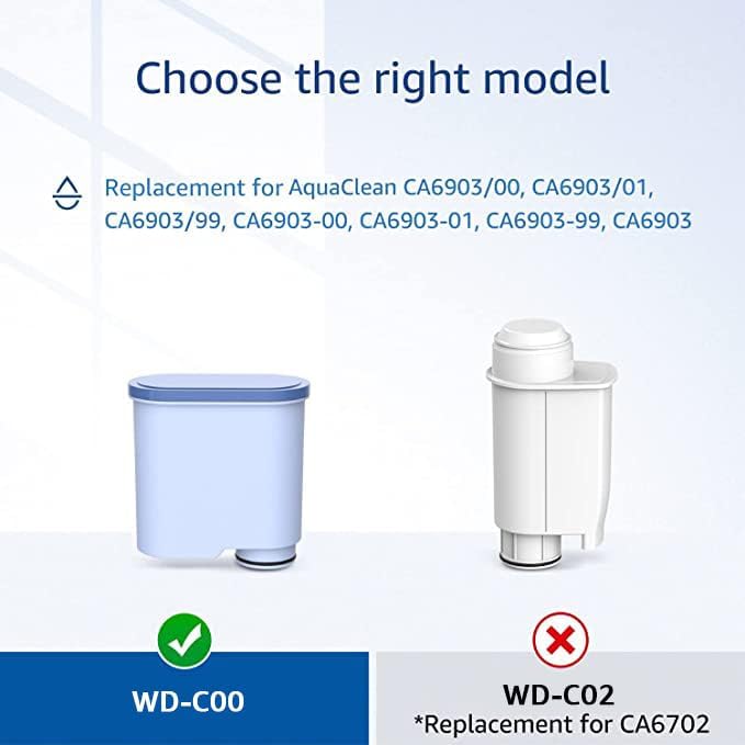 Waterdrop CA6903 Coffee Water Filter, Replacement for Philips AquaClean Filter, CA6903/22, CA6903/10, AquaClean Filter Philips, TUV SUD Certified, 6 Pack (Packaging May Vary) - Image 2