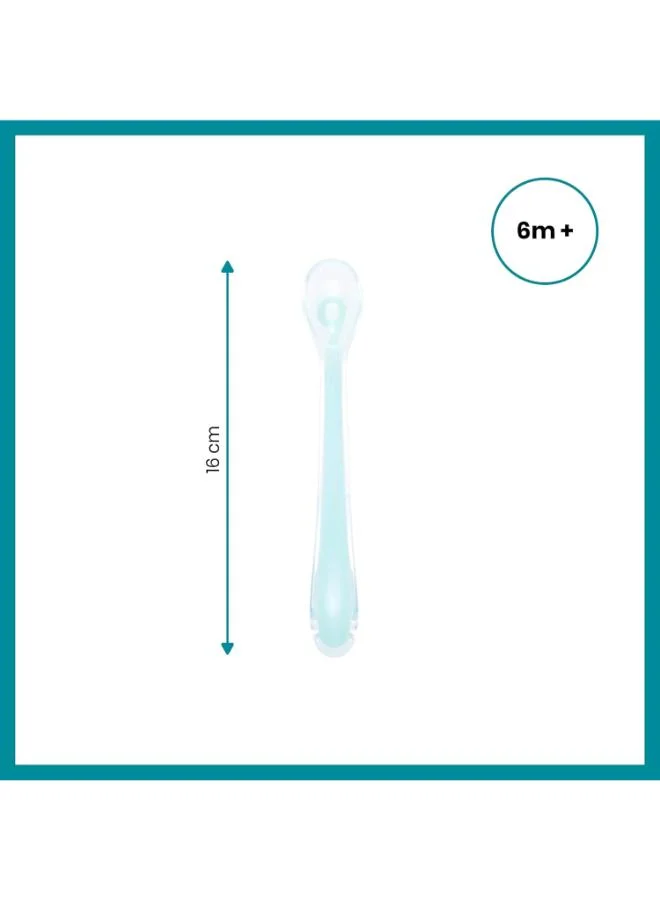 بيبي موف Set of 5 Silicon Spoons, Multicolour, Bpa - Free, Dishwasher And Microwave Safe , Encourage Babies Self Feeding, Gum Friendly, Soft And Flexible For Delicate Gums, Ages 0+