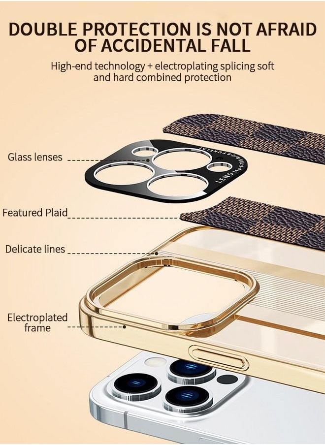 GROIC - IPhone 14 Pro Case 6.1 Inch, Luxury Genuine Leather Case, Premiun Back Cover, Anti-Slip, Anti-Fingerprint, Shockproof Protector Cover - Image 1