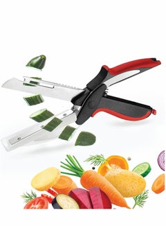 Excefore Kitchen Scissor Food Choppers Slicer Cutter With Cutting Board for Picnic BBQ  - Image 1