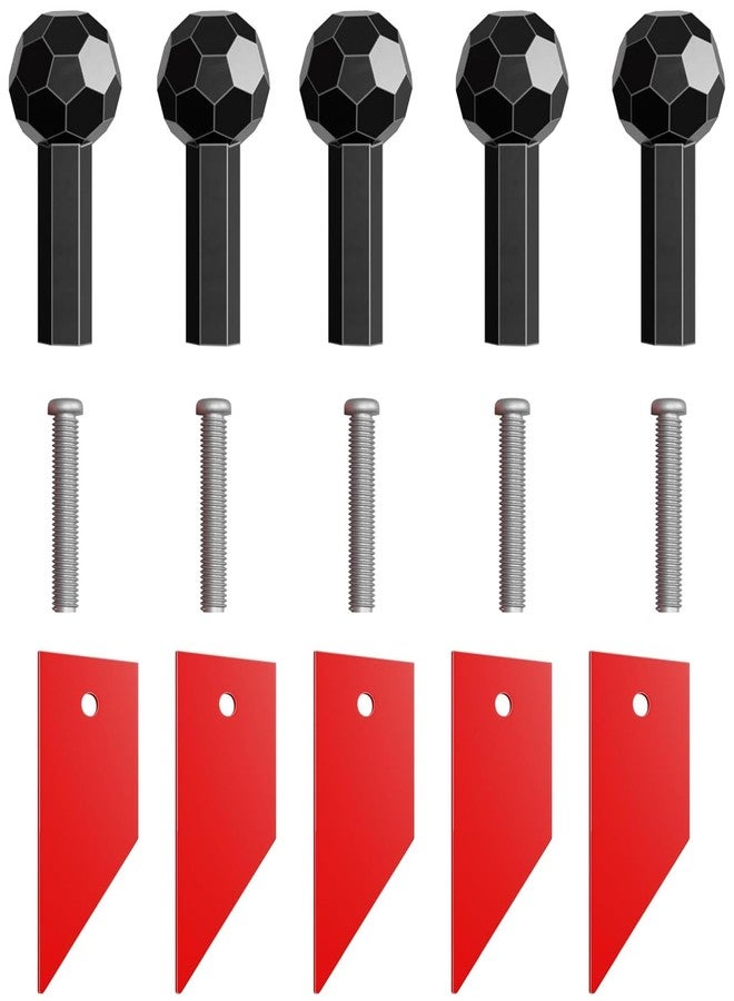 KOOV Prize Wheel Accessory Kits, Carnival Wheel Pegs and Pointer Replacement Kit with 5 Sets of Pegs and 5 Red Poninters for Trade Show Carnival Party - Image 1