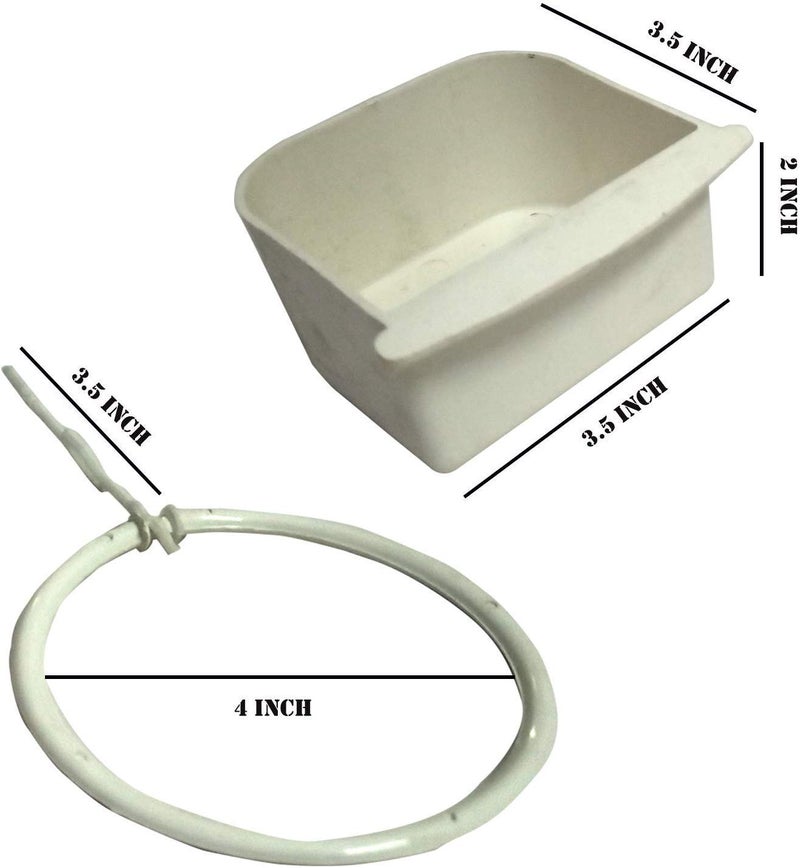 Aakriti Bird Metal Cage for Lovebird, Parrot, Parakeet, Budgie, Cockatiel - Large Hammock (23.5" Long, 16.5" Wide, 16" Height) - Color May Vary - Image 2