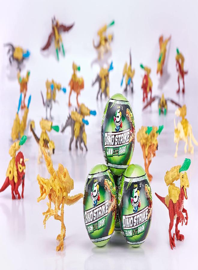 5 Surprise Dino Strike Surprise Mystery Battling Collectible Dinos by ZURU (2 Pack) Glow in The Dark,Gold - Image 5