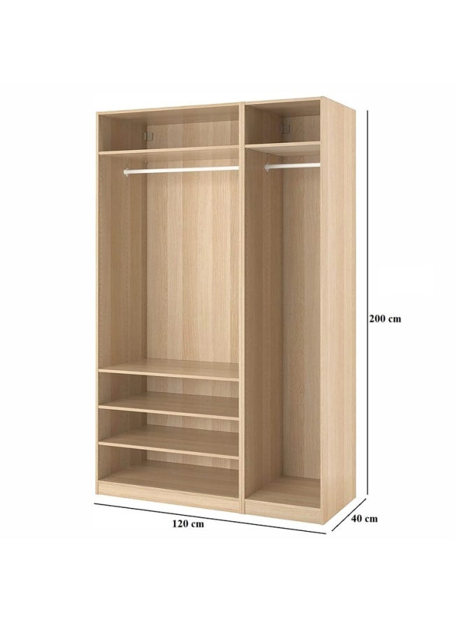 ريترو خزانة ملابس 120×40×200سم – خشبي - Image 2