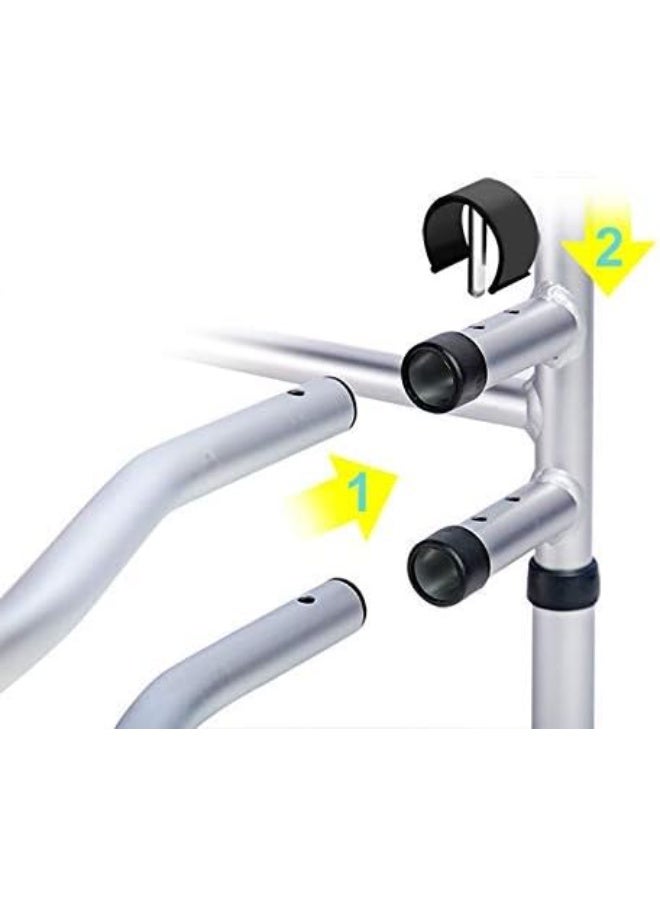 Stander Toilet Safety Rails, Bathroom Safety Frame, Seat Cushion With Handle, Compact Support Rail, Adjustable, Free-Standing Auxiliary Railing - People With Reduced Mobility (A) (A) - Image 4