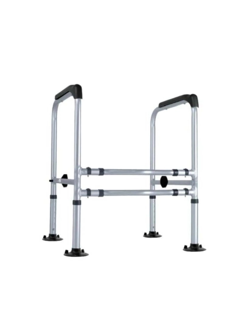 Stander Toilet Safety Rails, Bathroom Safety Frame, Seat Cushion With Handle, Compact Support Rail, Adjustable, Free-Standing Auxiliary Railing - People With Reduced Mobility (A) (A) - Image 1