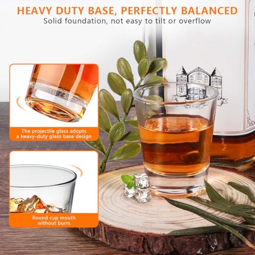 OBTANIM 12 Pack Shot Glasses, 1.5 oz Clear Shot Glass Cups Set with Heavy Base for Bar Restaurants Home - Image 3