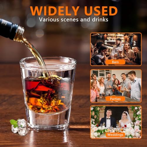 OBTANIM 12 Pack Shot Glasses, 1.5 oz Clear Shot Glass Cups Set with Heavy Base for Bar Restaurants Home - Image 4
