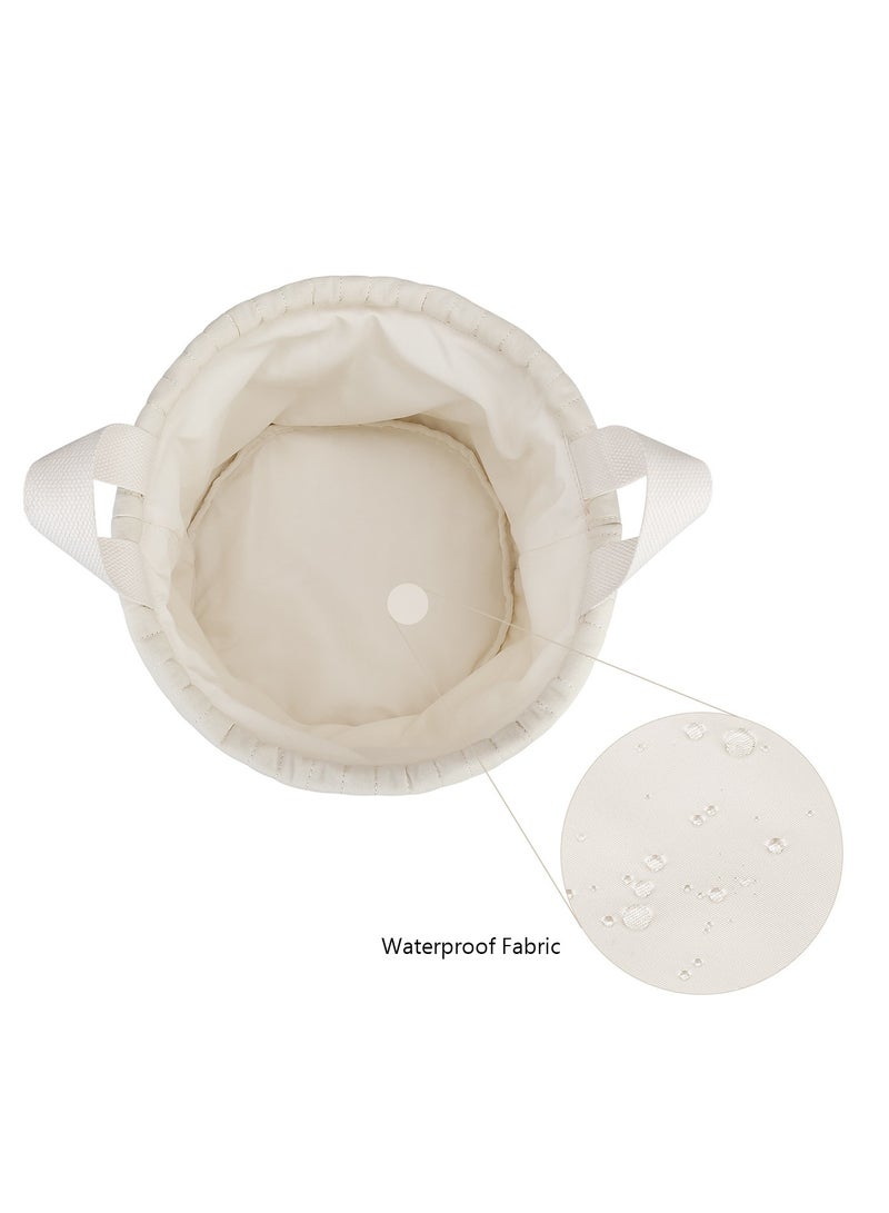 عام سلة تخزين ملابس متعددة الاستخدامات لتنظيم حفاضات الأطفال، ألعابهم، والأغراض المتفرقة، مع بطانة مُبطنة مناسبة للمنزل. - Image 4