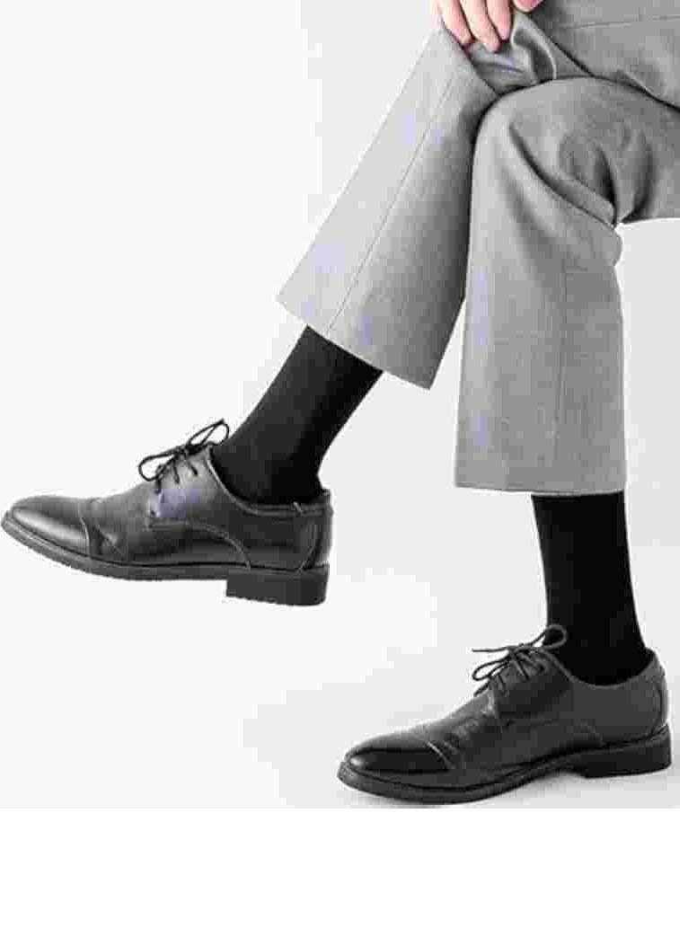 12 زوجًا من الجوارب القطنية الدائرية الأنيقة، بلا طوق، أسود، تعمل على إزالة الروائح الكريهة، وآمنة للبشرة الحساسة - Image 5