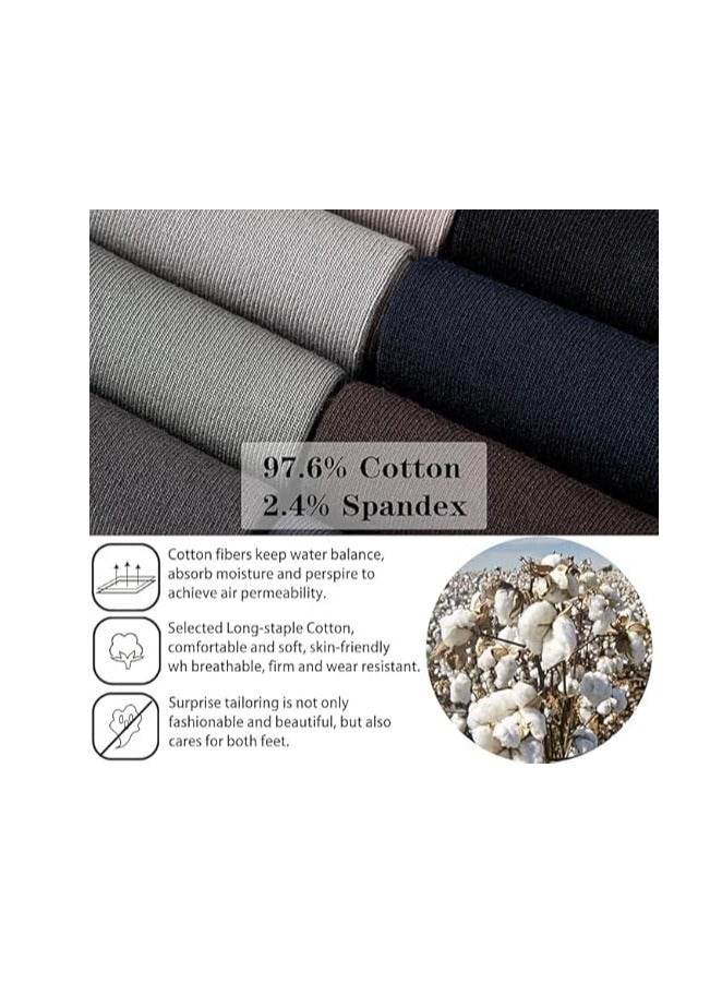 12 زوجًا من الجوارب القطنية الدائرية الأنيقة، بلا طوق، أسود، تعمل على إزالة الروائح الكريهة، وآمنة للبشرة الحساسة - Image 2