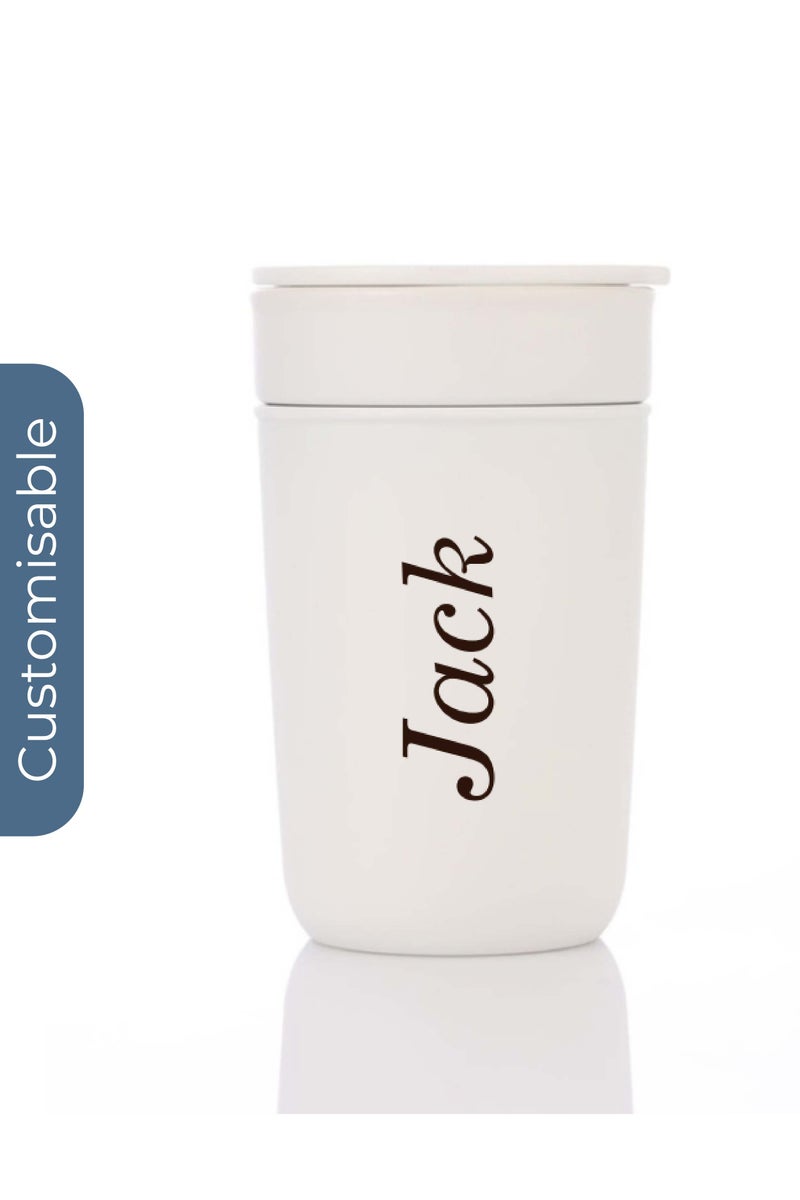 هانز لارسن كوب سيراميك فاخر مخصص مع غلاف واقي معاد تدويره - أبيض - Image 1