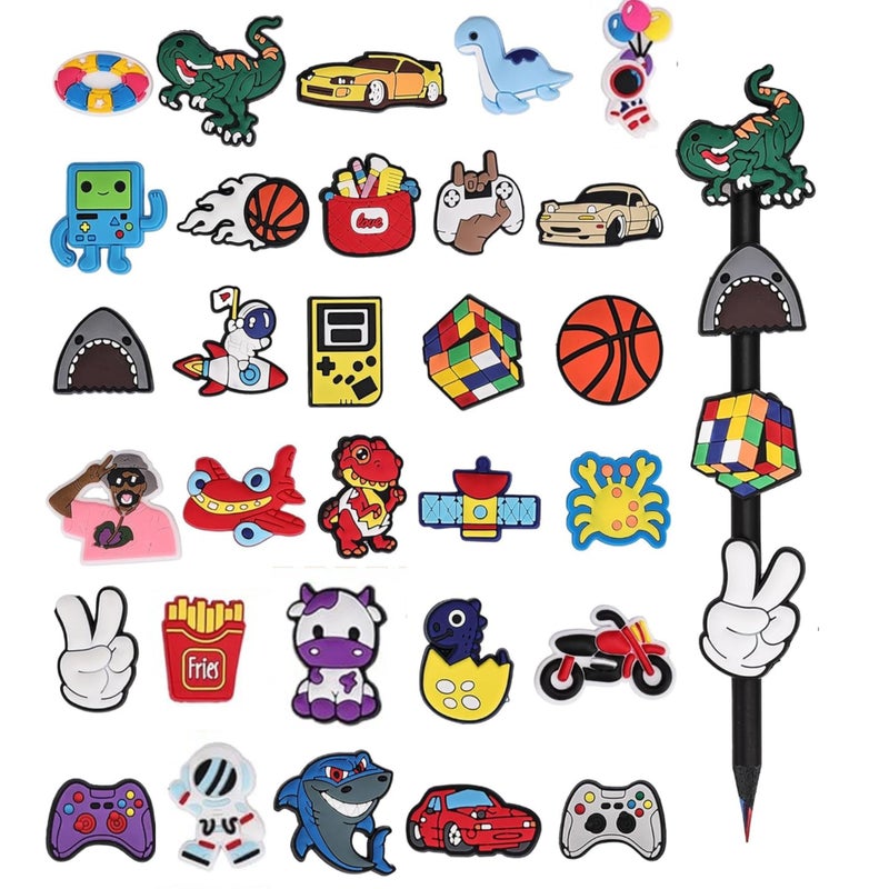 Ella & Emma 100PCS Mixed Pencil Toppers - Kawaii Pen Charms for Boys and Girls, Cute Classroom Rewards and Prizes for Students, Pencil Charms Decorations for School Supplies, Kids Incentives (100pcs Mixed) - Image 4