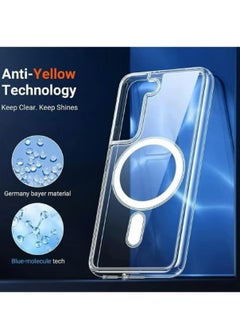 Magnetic Samsung Galaxy S24 Plus, Magnetic Case, Compatible with MagSafe Wireless Charging, Anti-Scratch Bumper Cover (Clear), TPU - PC  - Image 2