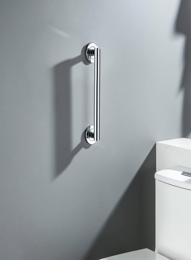 KIBI 12 Inch Stainless Steel Bathroom Safety Grab Bar | Straight Shaped Grab Bar for Bathtubs and Showers, Shower Safety Grab Bars for Seniors, Wall Mounted Anti-Slip Support (Chrome, KGB1112) - Image 3