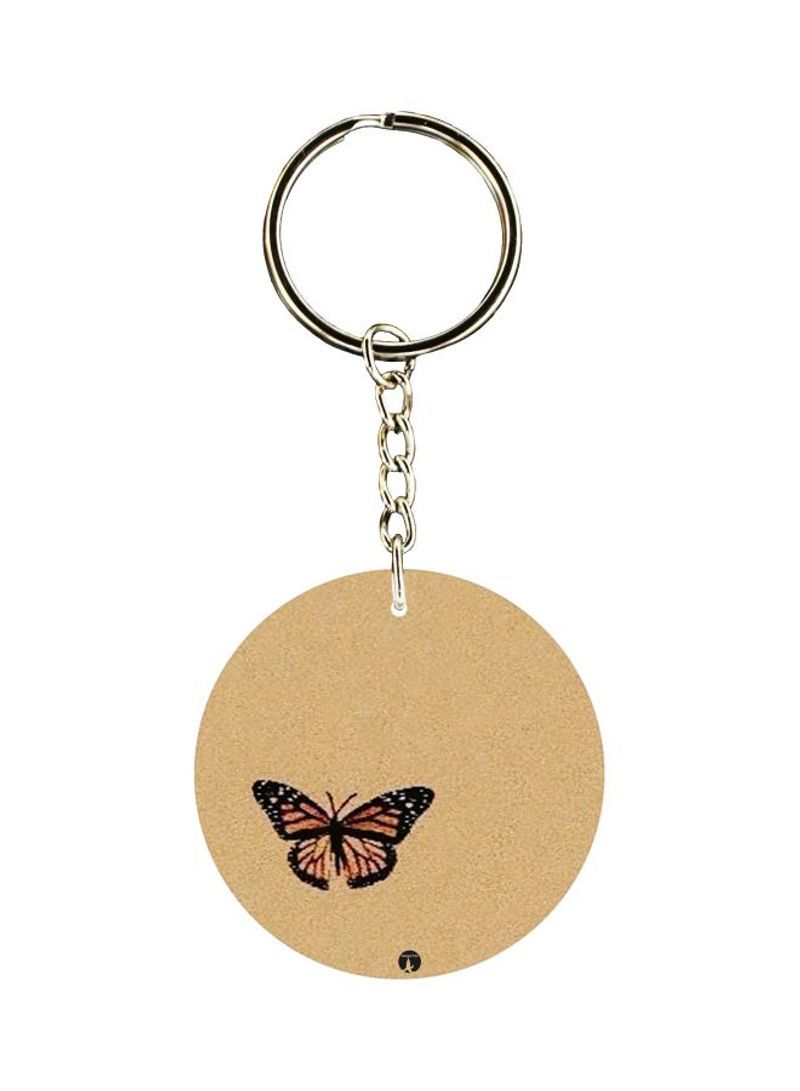 RKN Butterfly Printed Double Sided Keychain