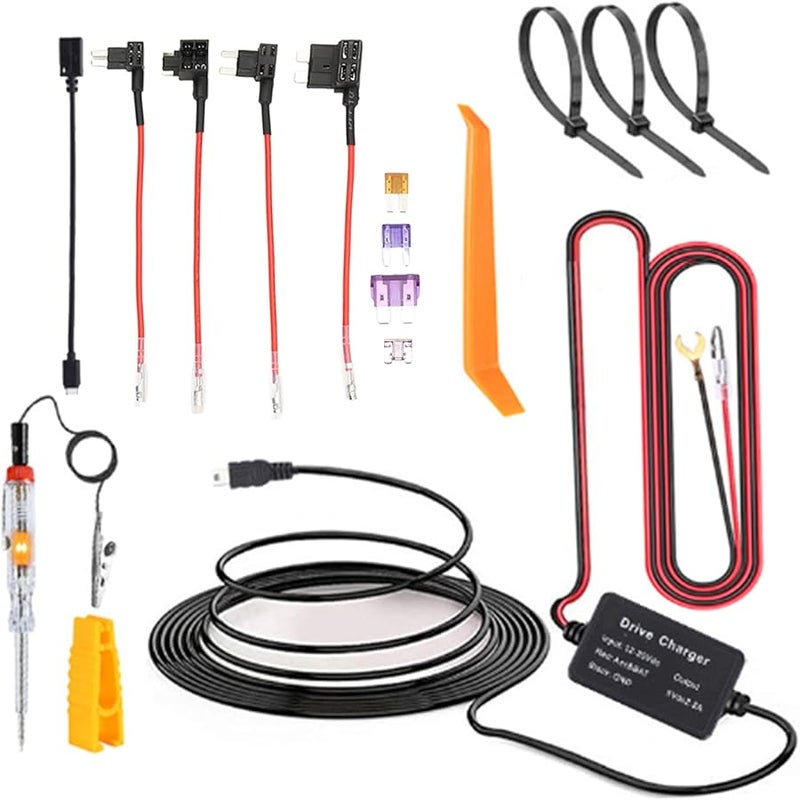 أستيبيم كاميرا السيارة مجموعة توصيل كهربائي محول ميني USB محول طاقة 12 فولت إلى 5 فولت لمسجل الفيديو السياري جهاز الملاحة GPS - Image 3