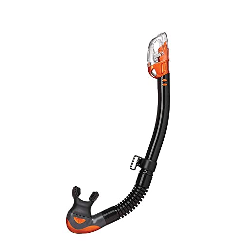 TUSA توسا SP-0101 هايبر دراي إليت II سنوركل للغوص، أسود/برتقالي طاقة - Image 1