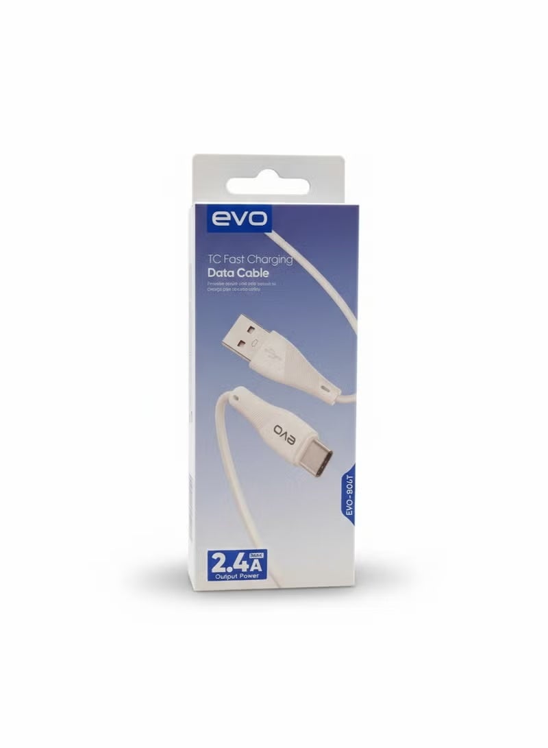 إيفو كابل evo من نوع Type-C للشحن السريع ونقل البيانات (2.4 أمبير) B04T - Image 3