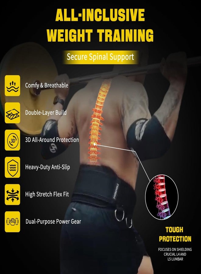 Nisrok 2-in-1 Weightlifting Belt & Dip Belt with 41 IN Steel Chain, Double-Layer Design, Powerlifting Gym Belt for Pull Up, Squat, Deadlifts & Added Weight Training, Unisex for Men & Women(Small) - Image 5