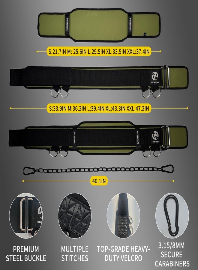 Nisrok 2-in-1 Weightlifting Belt & Dip Belt with 41 IN Steel Chain, Double-Layer Design, Powerlifting Gym Belt for Pull Up, Squat, Deadlifts & Added Weight Training, Unisex for Men & Women(Small) - Image 4