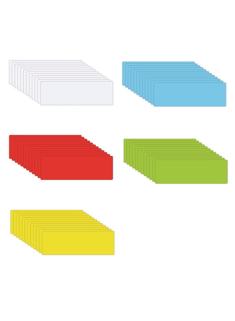 SYOSI Dry Erase Magnetic Labels (1x3",Pack of 60),Write On Magnets Sticker,Real Waterproof/Reusable for Classroom&Office&Cabinet&whiteboard&Fridge&More (Multicolor) - Image 1