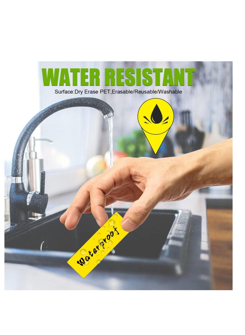 SYOSI Dry Erase Magnetic Labels (1x3",Pack of 60),Write On Magnets Sticker,Real Waterproof/Reusable for Classroom&Office&Cabinet&whiteboard&Fridge&More (Multicolor) - Image 4