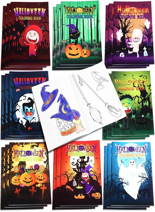 Faccito 24 Pieces Halloween Coloring Books Party Favors Mini Coloring Booklet Spooky Ghost Witch Pumpkin Drawing Book for Kids Halloween Party Treat Goodie Bag Fillers Gifts Supplies - Image 1
