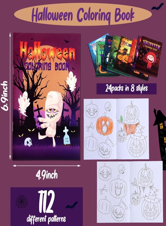 Faccito 24 Pieces Halloween Coloring Books Party Favors Mini Coloring Booklet Spooky Ghost Witch Pumpkin Drawing Book for Kids Halloween Party Treat Goodie Bag Fillers Gifts Supplies - Image 2