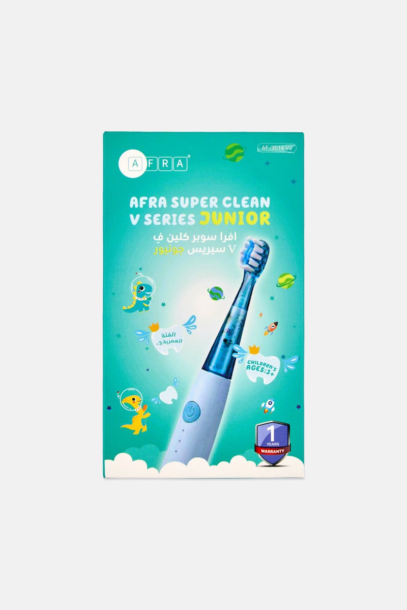 AFRA Super Clean V Series Junior Electric Toothbrush, Blue - Image 2
