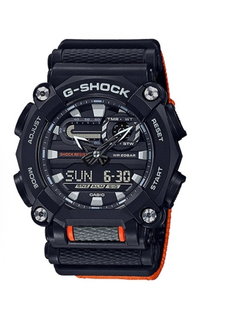 CASIO Liquid/Pointer Dual Display Series G-SHOCK YOUTH Series - Industrial Design Theme - Anti-magnetic and shockproof - Quartz movement - Plastic strap - Japanese and Korean made - Men's watch - Black dial - Image 1