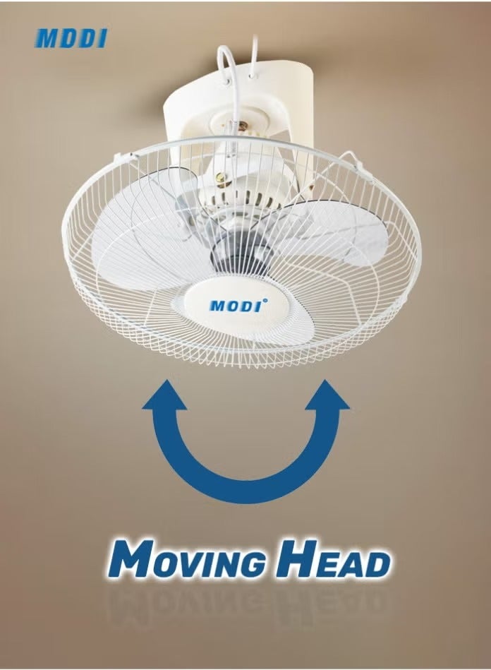 MODI Ceiling Mounted Orbit Fan with Oscillation | 16-Inch 3-Speed Control | 3 Plastic Blades | Durable - Image 4