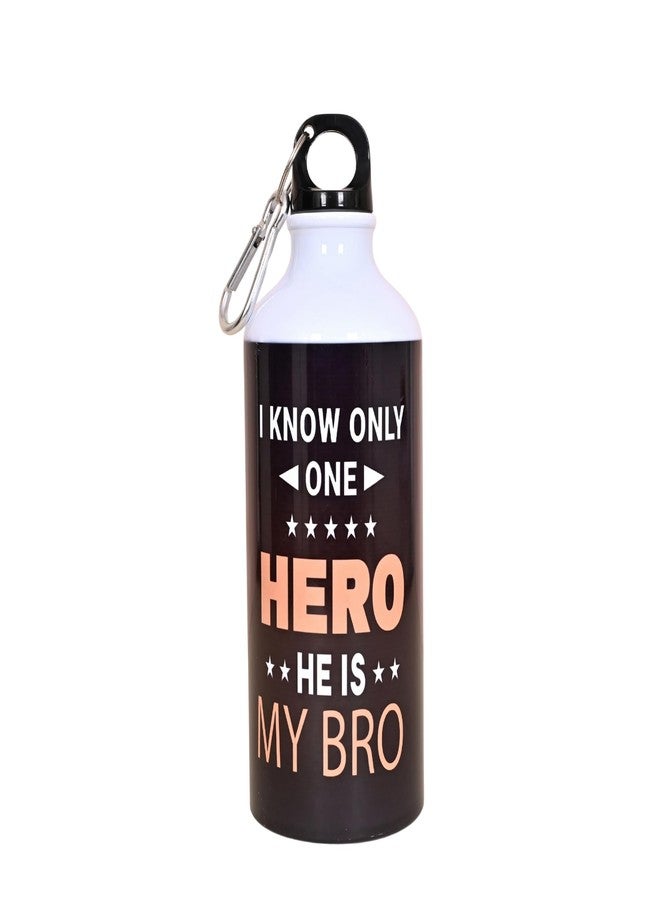 Poorak Religious Assorted Rakhi Gift – 1 Rakhi, Roli Chawal, Greeting Card & Hero He Is My Bro Printed Water Bottle (Sipper) - Image 2