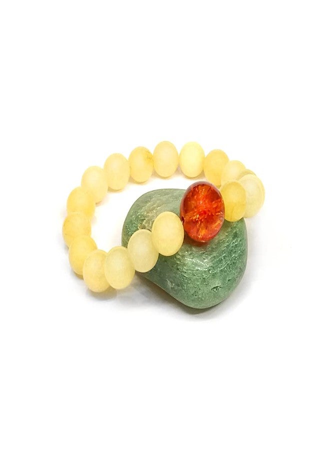Chitshakti Yellow Calcite Precious Stone Bracelet for Women, Men | Crystal with Healing Benefits - 18 Beads - Image 2